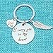 xyqcy Loss of Dad Keychain I Carry You in My Heart Keyring, Dad Memorial Jewelry Key Chain for Fathers Day, Remembrance Dad Gift Sympathy Gift for Daughter Son Keepsake Bereavement Gift