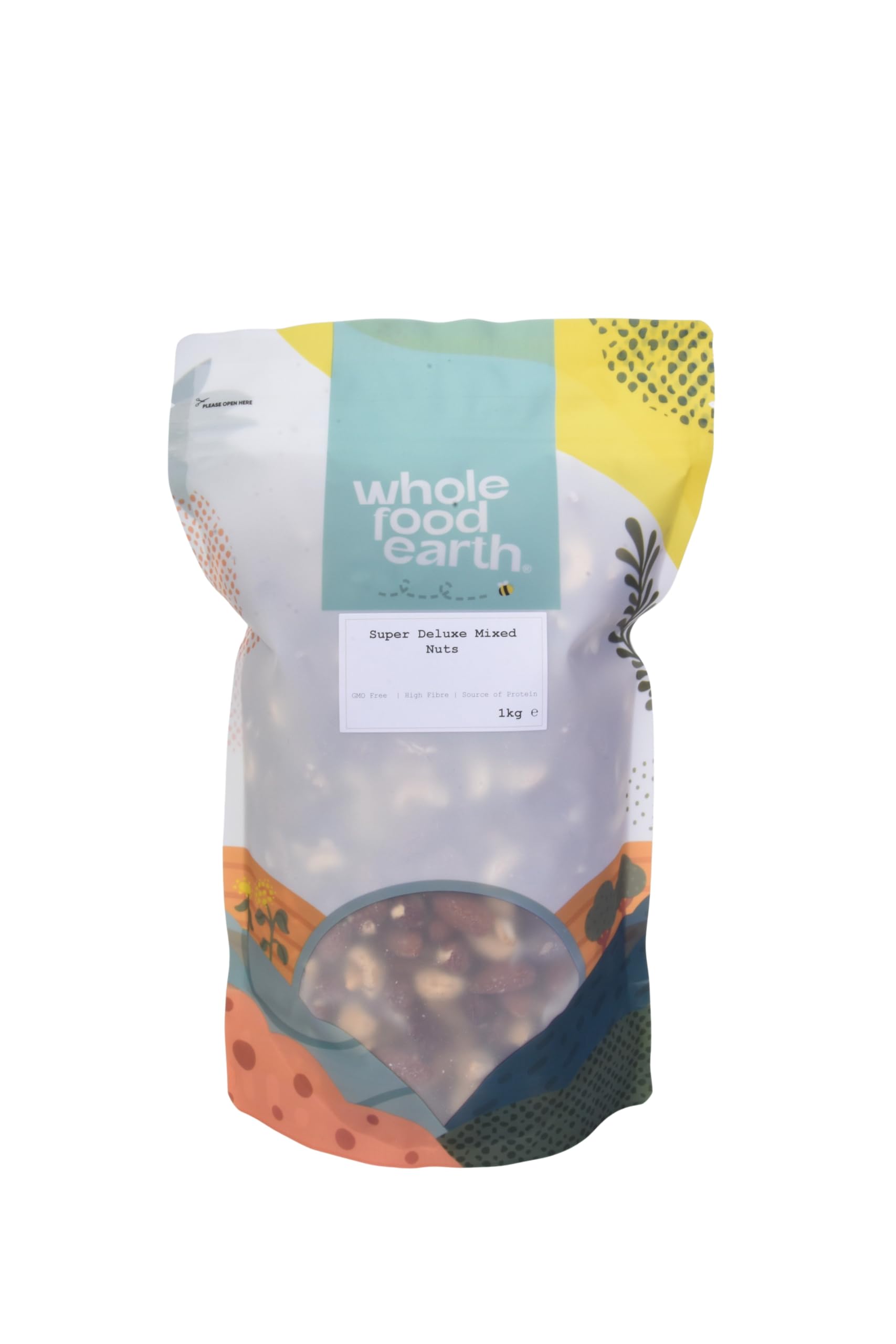 Wholefood Earth® Super Deluxe Nussmischung – 1 kg | Premium Nussmix | Ballaststoffreich, Proteinquelle, Gentechnikfrei (Packung mit 2)