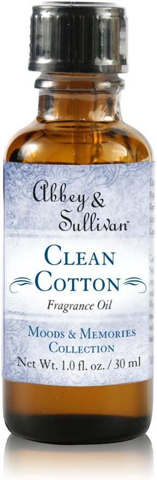Abbey & Sullivan Fragrance Oil, Clean Cotton, 1 oz.
