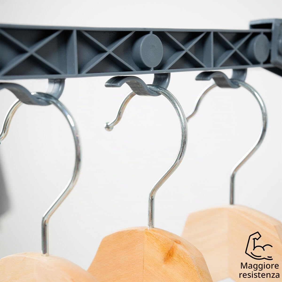 Stendibancheria Verticale Pieghevole con Ruote Dolver InnovaGoods 24 Sbarre