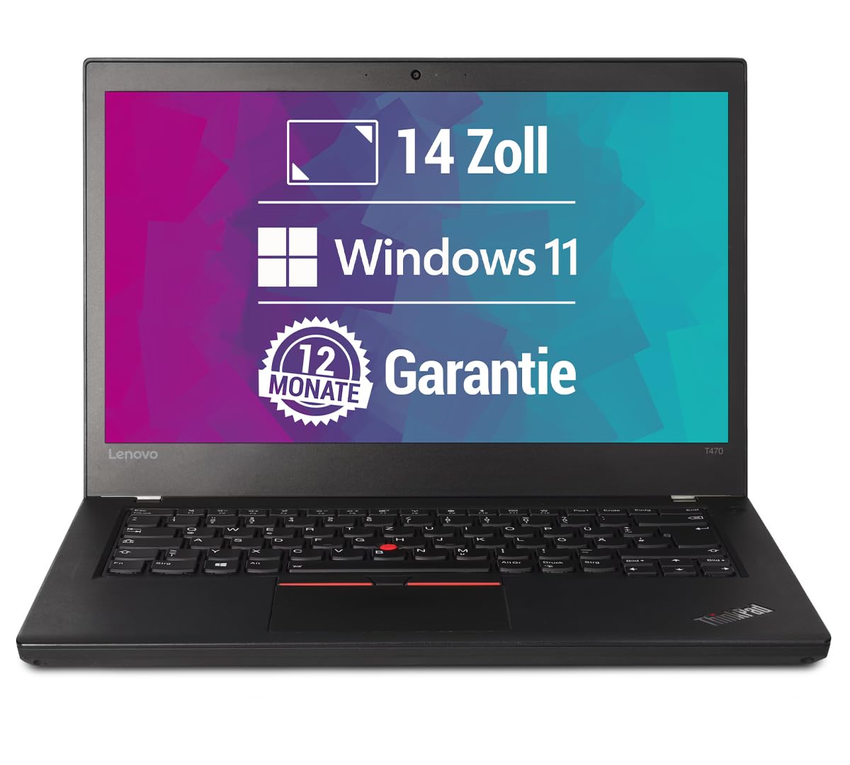Lenovo Ordenador portátil ThinkPad T470 de 14 pulgadas Full HD Intel Core i5-6300U@ hasta 3 GHz 16 GB 512 GB SSD con Windows 11 Pro y software antivirus HDMI, incluye 12 meses de garantía