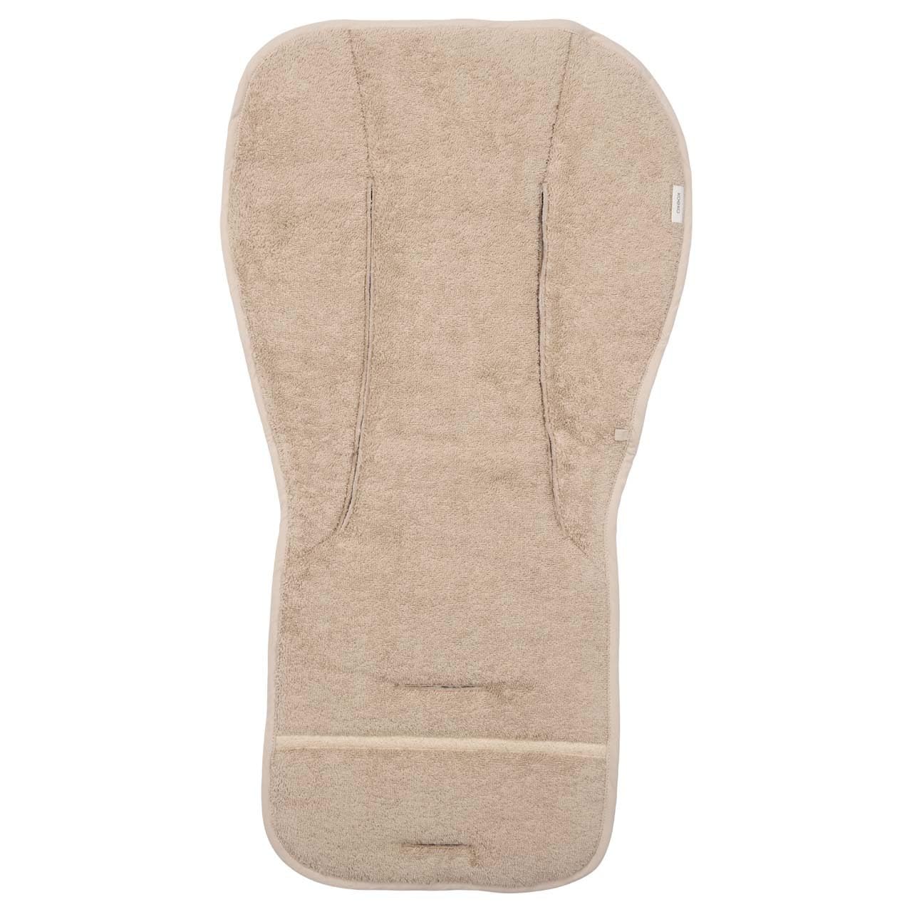 Koeka Autositzauflage Baby - Babyschale Einlage Frühling/sommer - Sitzauflage - Atmungsaktiv - Dijon - Bio-baumwolle - Schlaufenfestes Frottee - Taupe - Universal