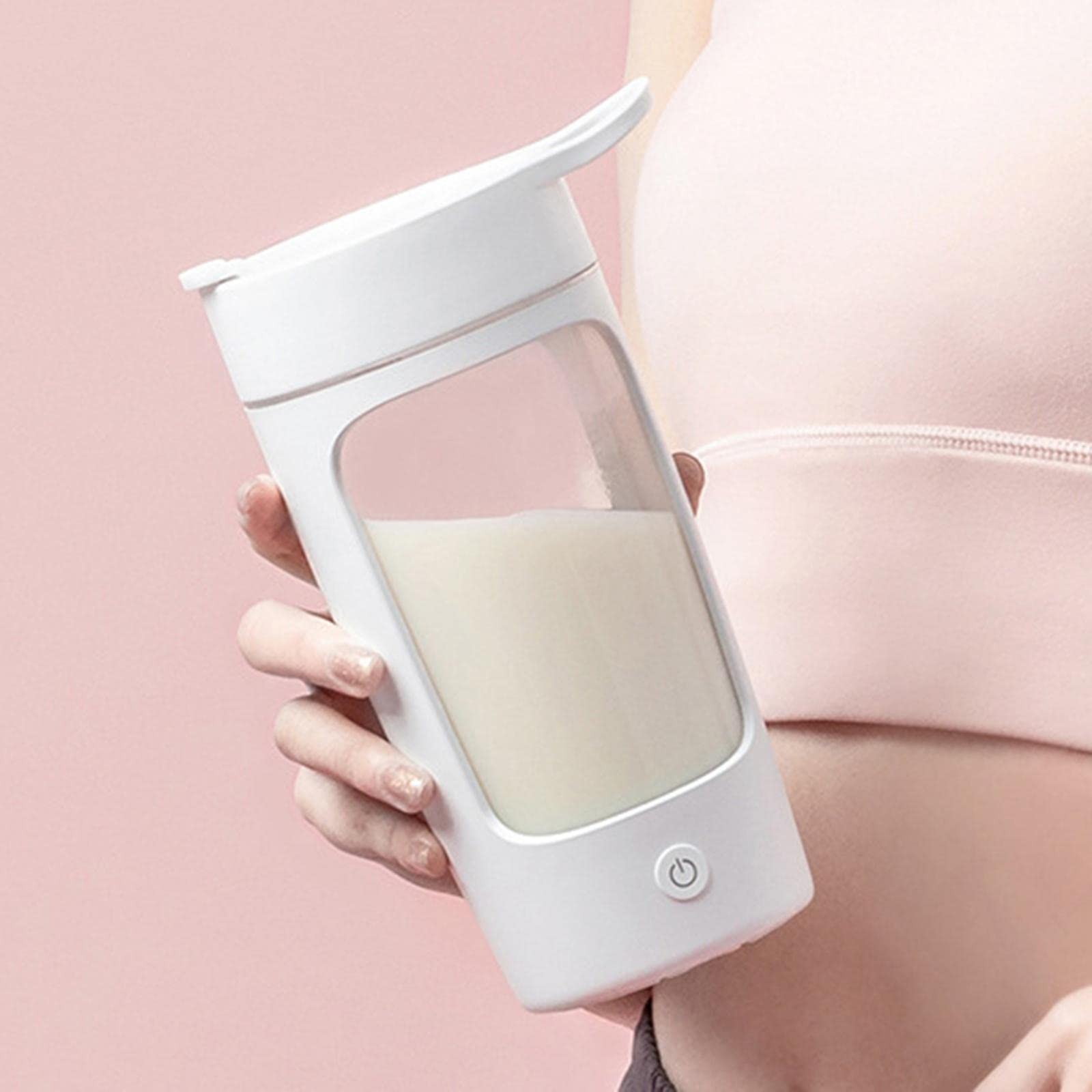 Shaker elettrico per proteine, in Tritan, senza BPA, colore: bianco