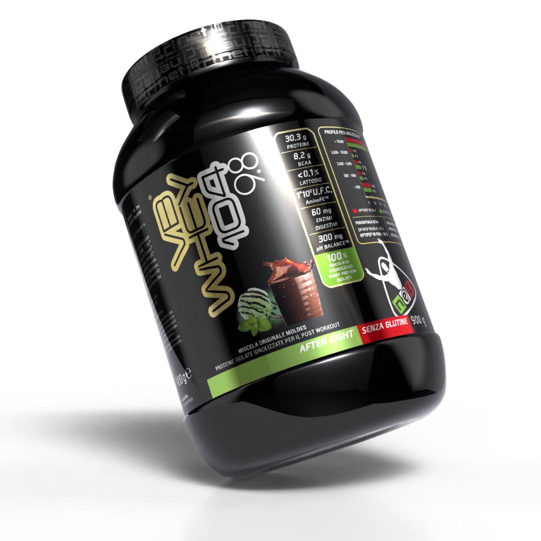 Net Integratori VB WHEY 104 9.8 Optipep - 900g After Eight - Proteine Isolate Idrolizzate per via Enzimatica Con EAA e BCAA - Massimizza Sintesi Proteica, Crescita e Mantenimento Muscolare