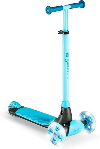 Yvolution Y Glider Air Scooter para niños, scooter de 3 ruedas para niños de 4 niveles de altura ajustable con patines, inclinado para dirigir con