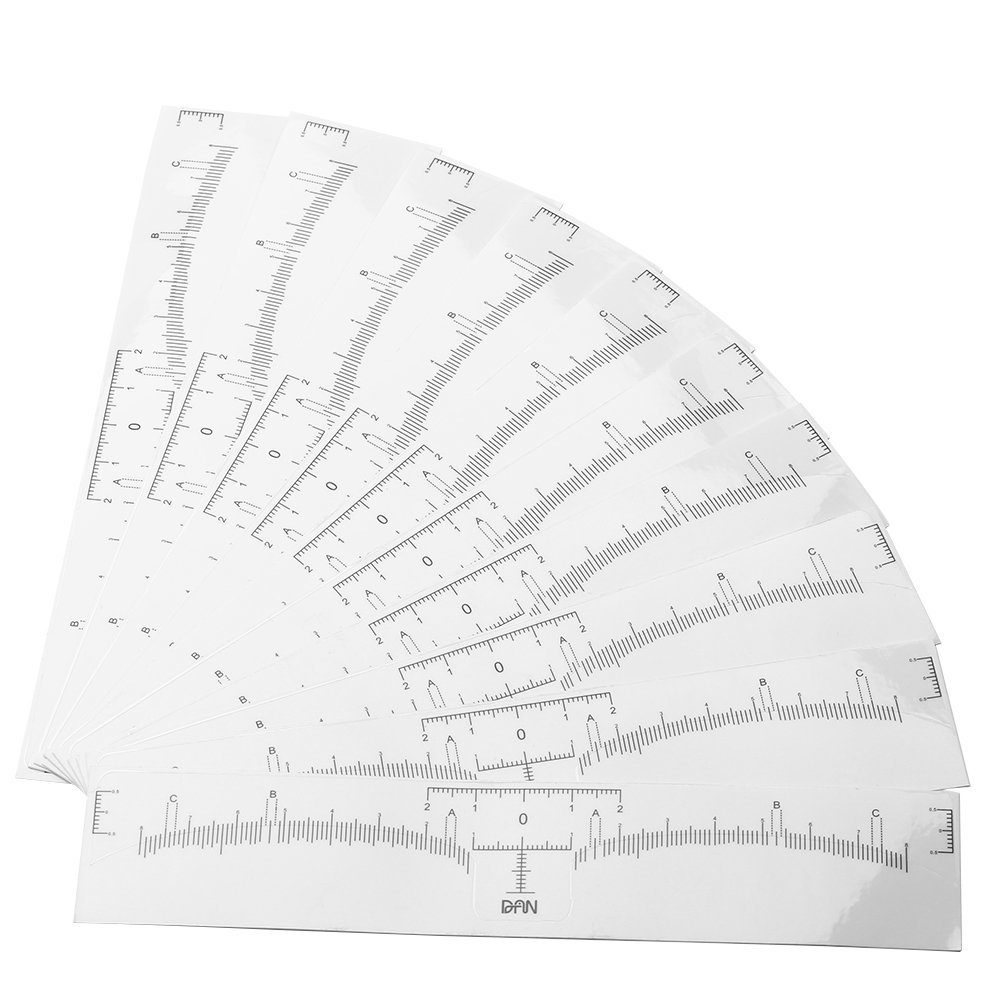ITT Eyebrow Ruler, 10 PCS Eyebrow Ruler Makeup Sticker Makeup Adhesive Eyebrow Sticker-image-13