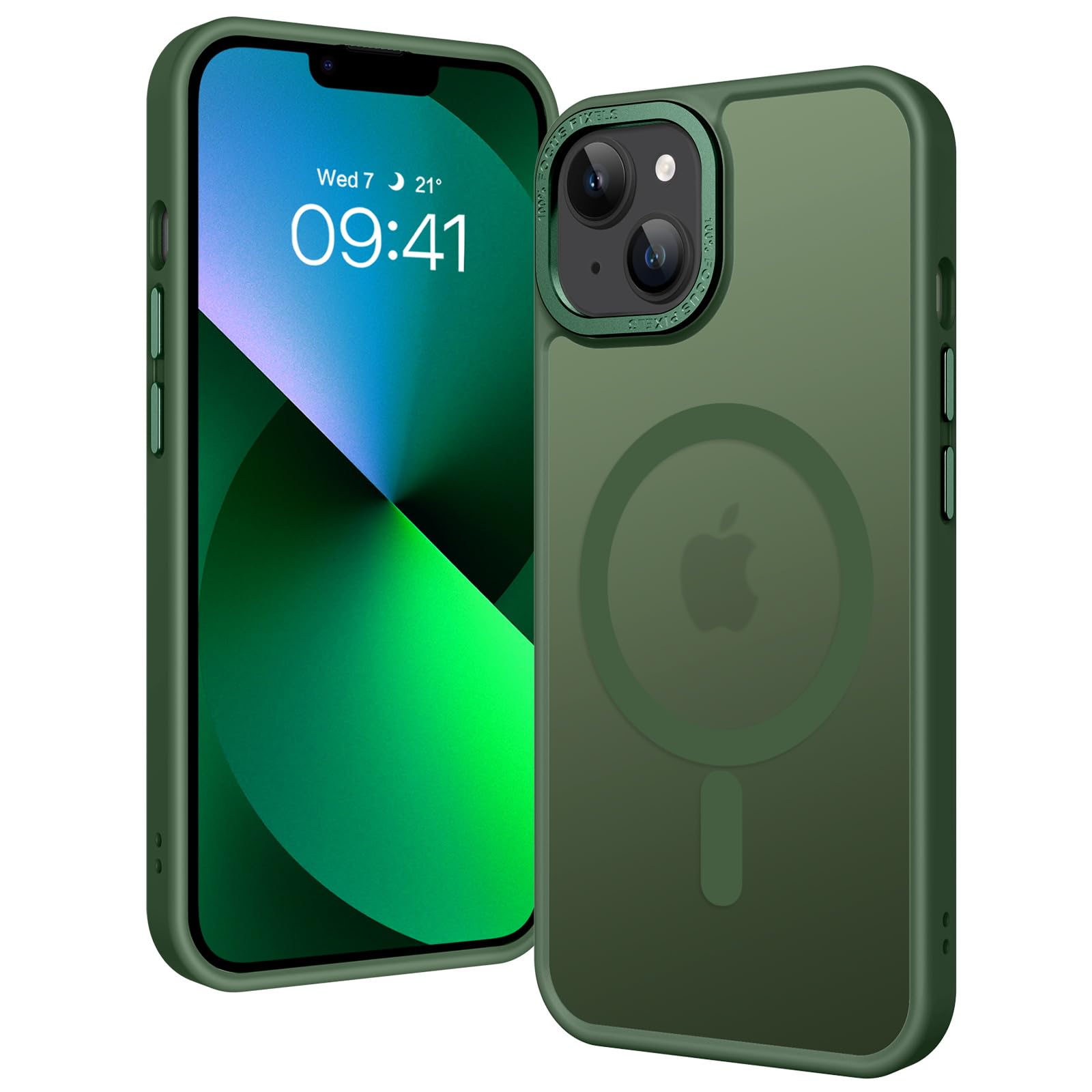 TOCOL Coque Magnétique Pour IPhone 11 6,1 Pouces, Compatible Avec MagSafe, Protection De L'objectif Améliorée, Coque Mat Translucide Fine Antichoc, Rose Vif