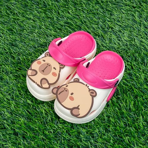 Image of Cute Capybara Slippers for Kids,Kids Girls Boys Clogs Garden Shoes,Funny Toddler Animal Slides Sandals,Water Shower Beach Pool Slippers Indoor Outdoor