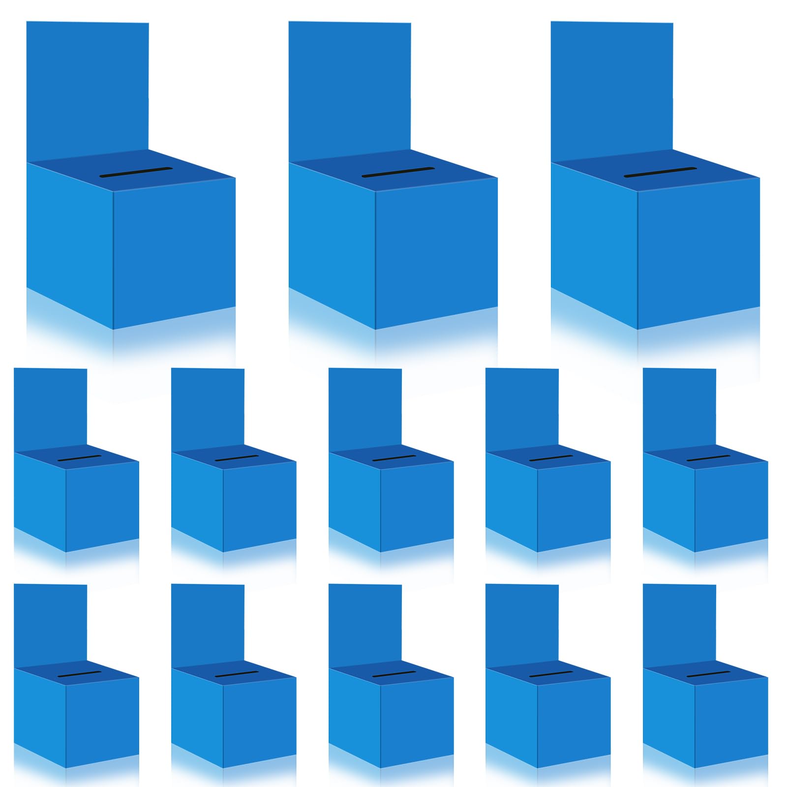 zzhxkjhky 12 Pcs Raffle Boxes Cardboard Box with Slot for Ticket and Removable Header, 6 x 6 x 6 Inch Ballot Box Donation Box Charity Box for