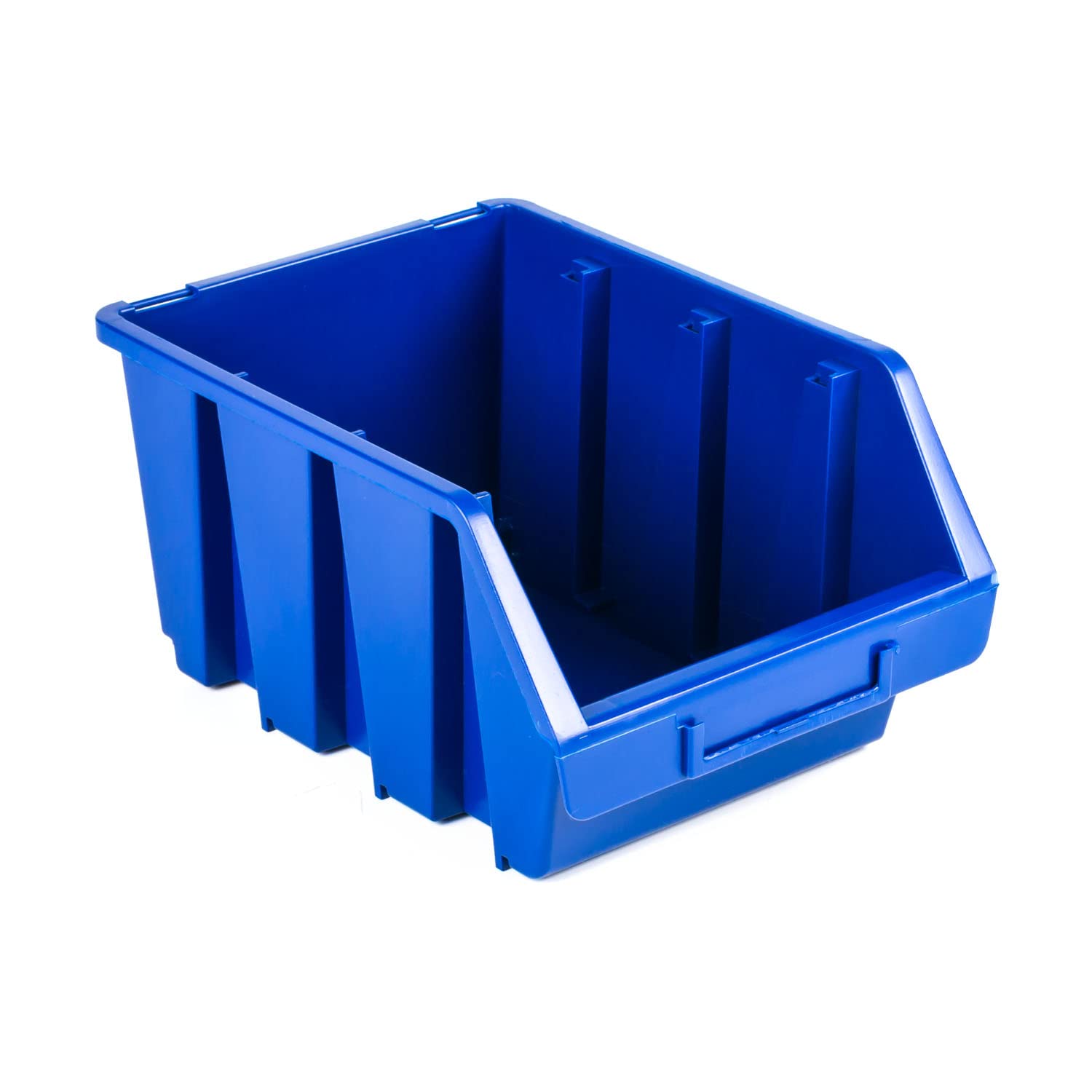 botle 10 cajas clasificadoras para taller, apilables, caja de almacenamiento, caja azul, 24 x 17 x 12,5 cm, caja clasificadora de plástico