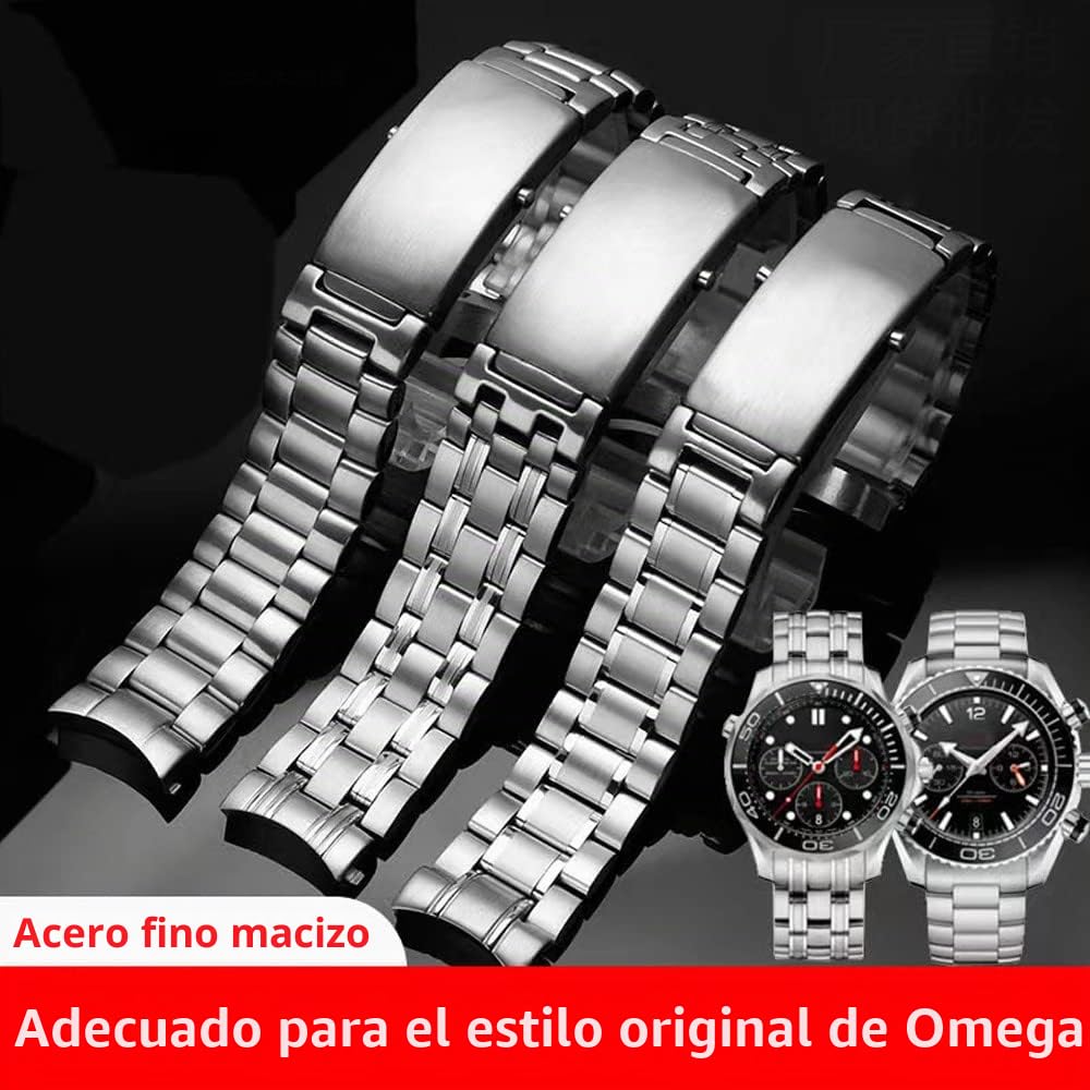 Correa de Reloj para Omega Correa de Acero Inoxidable Omega Pulsera de Metal 18mm 20mm 22mm Ersetzen Sie den Gurt Original Correa Omega seamaster Omega Ocean