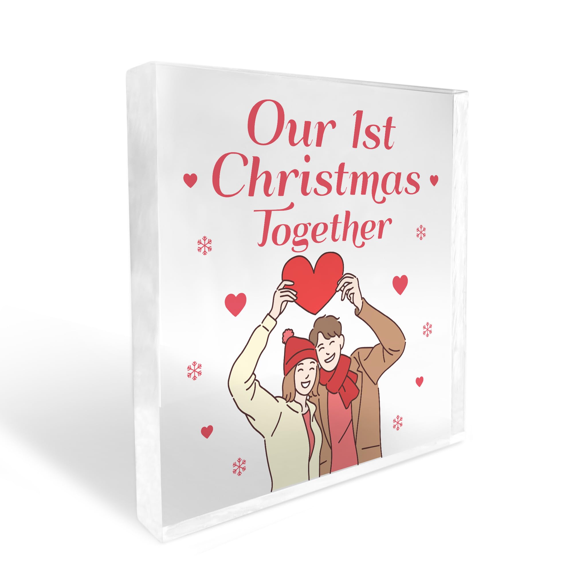 Red Ocean Our 1st Christmas Together Gift Acrylic Block First Christmas Together Gift Boyfriend Gift Girlfriend Gift For Couple Keepsake
