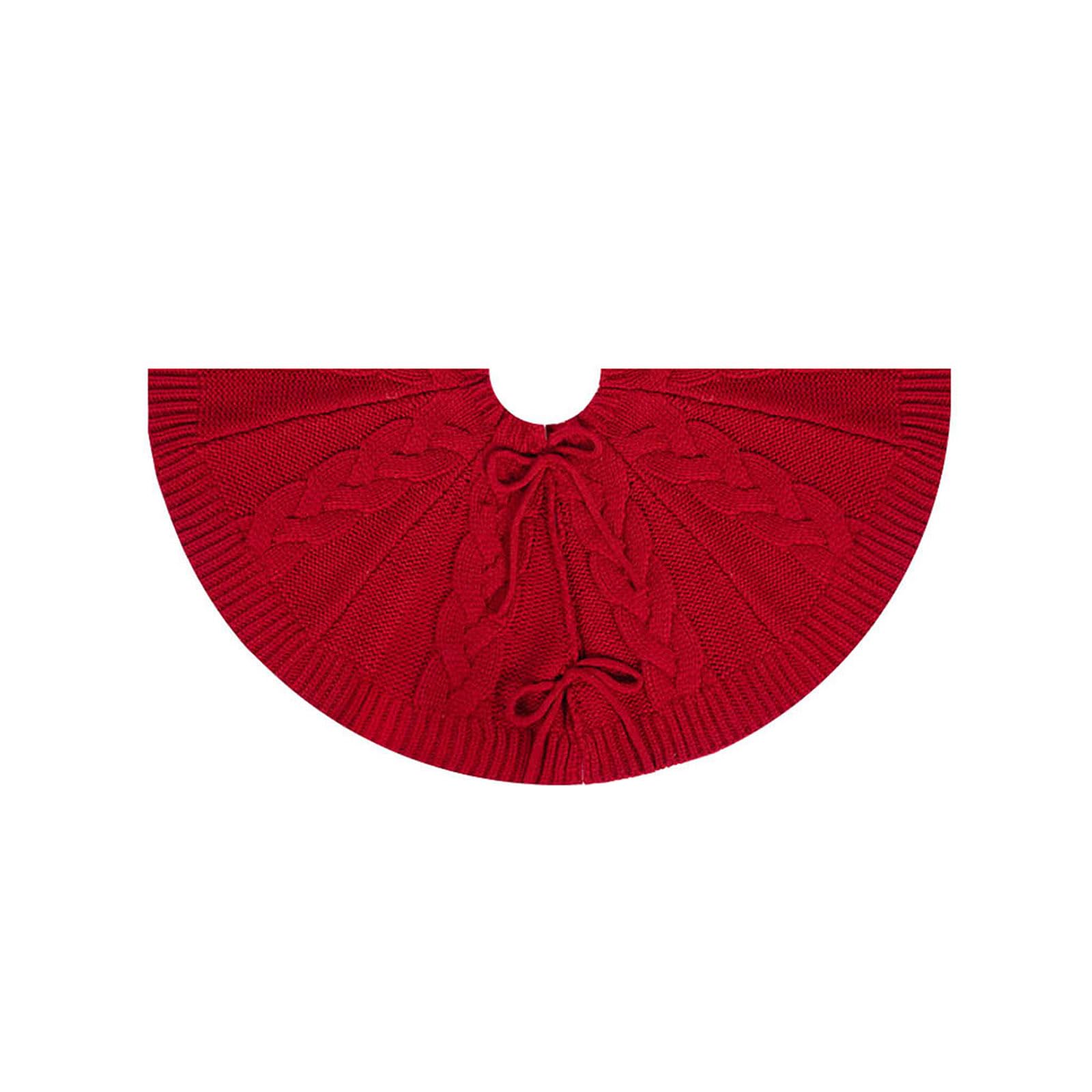 Tappetino decorativo rotondo per albero di Natale, elegante, lavorato a maglia, base per albero di Natale, elegante decorazione per la casa