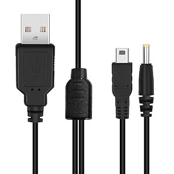 Amazon.com: Sqrmekoko 4ft Black PSP Charger Cable, USB Data