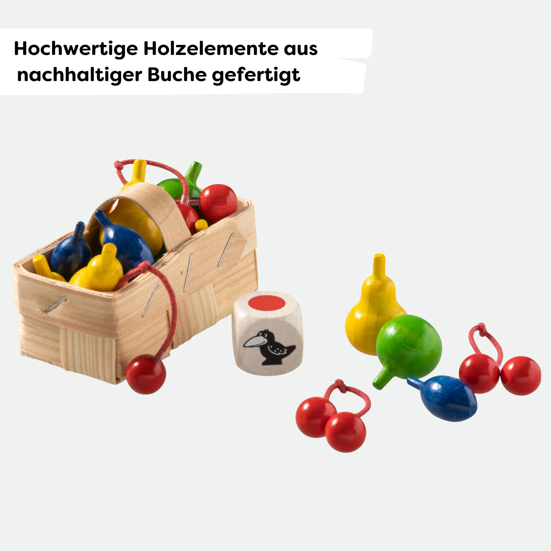 HABA Obstgarten Spielesammlung – 10 Klassische & Neue Spielideen ab 3 Jahren – Brett- & Würfelspiele – Fördert Gedächtnis, Motorik & Teamgeist – 1302282001