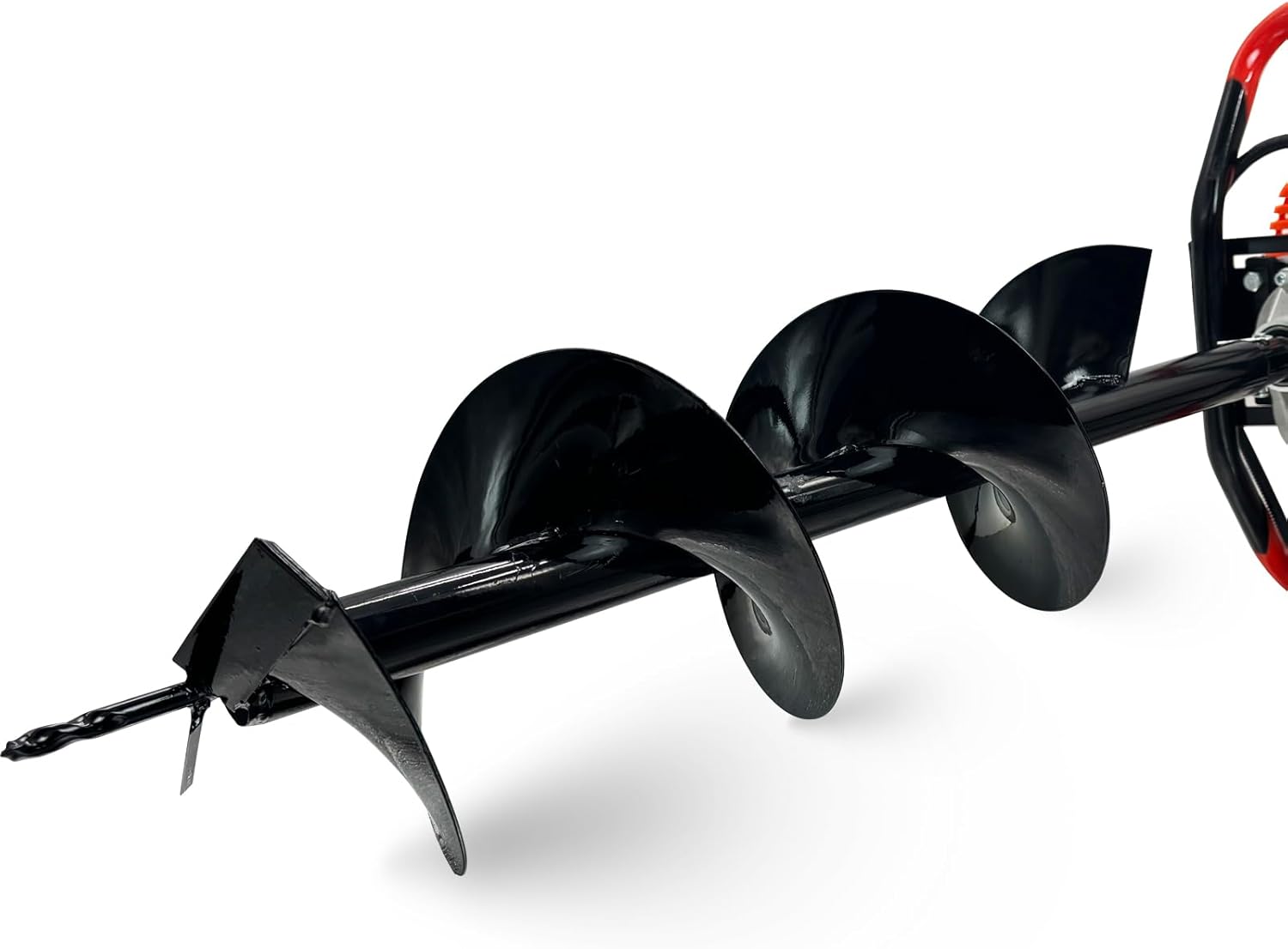 Post Hole Digger Earth Auger, Gas Powered 62cc 1.9HP 2-Stroke Engine, with 3 Drill Bits 3" & 5" & 8" and 24" & 24"& 24" Extension Rods, for Fence Post, Garden, Farmland, EPA Compliant