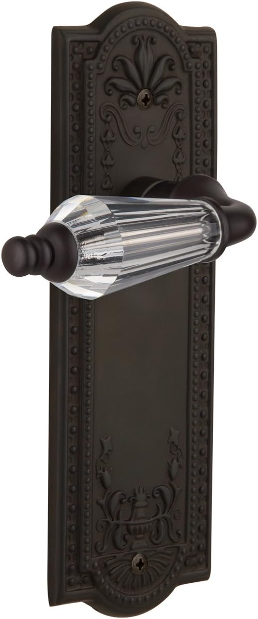Nostalgic Warehouse Meadows Plate with Parlor Lever, Single Dummy, Oil-Rubbed Bronze