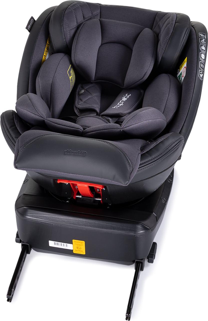 Chipolino seggiolino Hypnotic i-Size (40-150cm) Isofix, Top Tether, poggiatesta, colorazione:grigio scuro