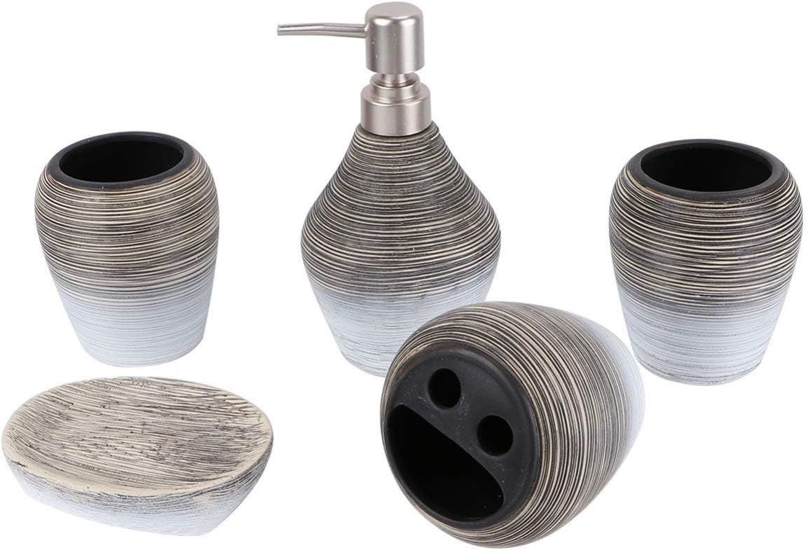 PRETYZOOM 5pcs Home Toothbrush Cup Ceramic Bottle Holder Travel Toothbrush Holder Soap