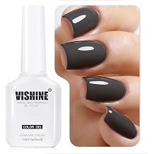 Vishine 16ml Gel Nail Polish Dark Gray Color Gel Soak Off LED Nail Art Designs Manicure Salon DIY at Home for Women, Universe L439