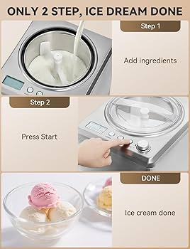 Amazon.com: COUPLUX Ice Cream Maker 2.64 Qt, Largest