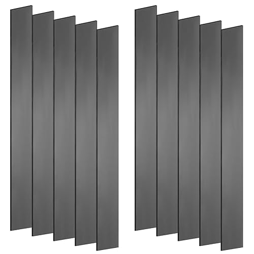 JaGely Paquete de 10 cuchillos planos de acero 1095 de 12 x 1.5 x 0.12 pulgadas, recocidos de acero de alto carbono, para aficionados y uso