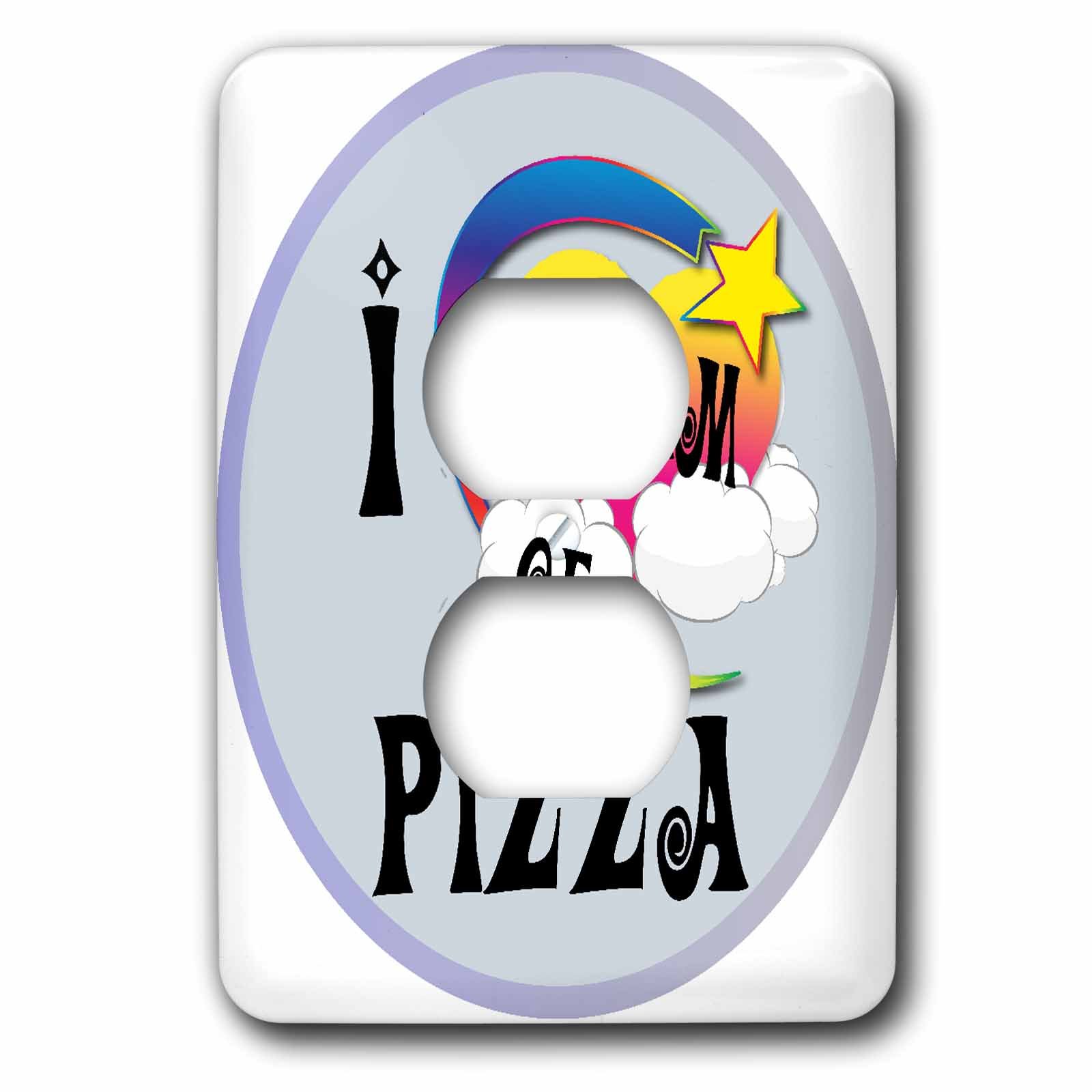Plaque double prise pizza 3Drose LSP 166109 contre les caches muraux ternes