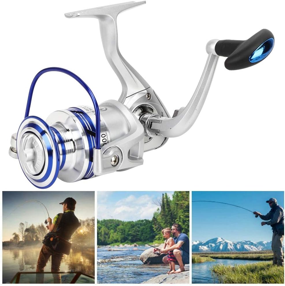 Foldable Fishing Reel, Portable Lure Reel Sea Rod Fish Line Wheel Rock Raft Fishing Tackle All Metal Spool() Fishing reels and Fishing Maintenance Tools