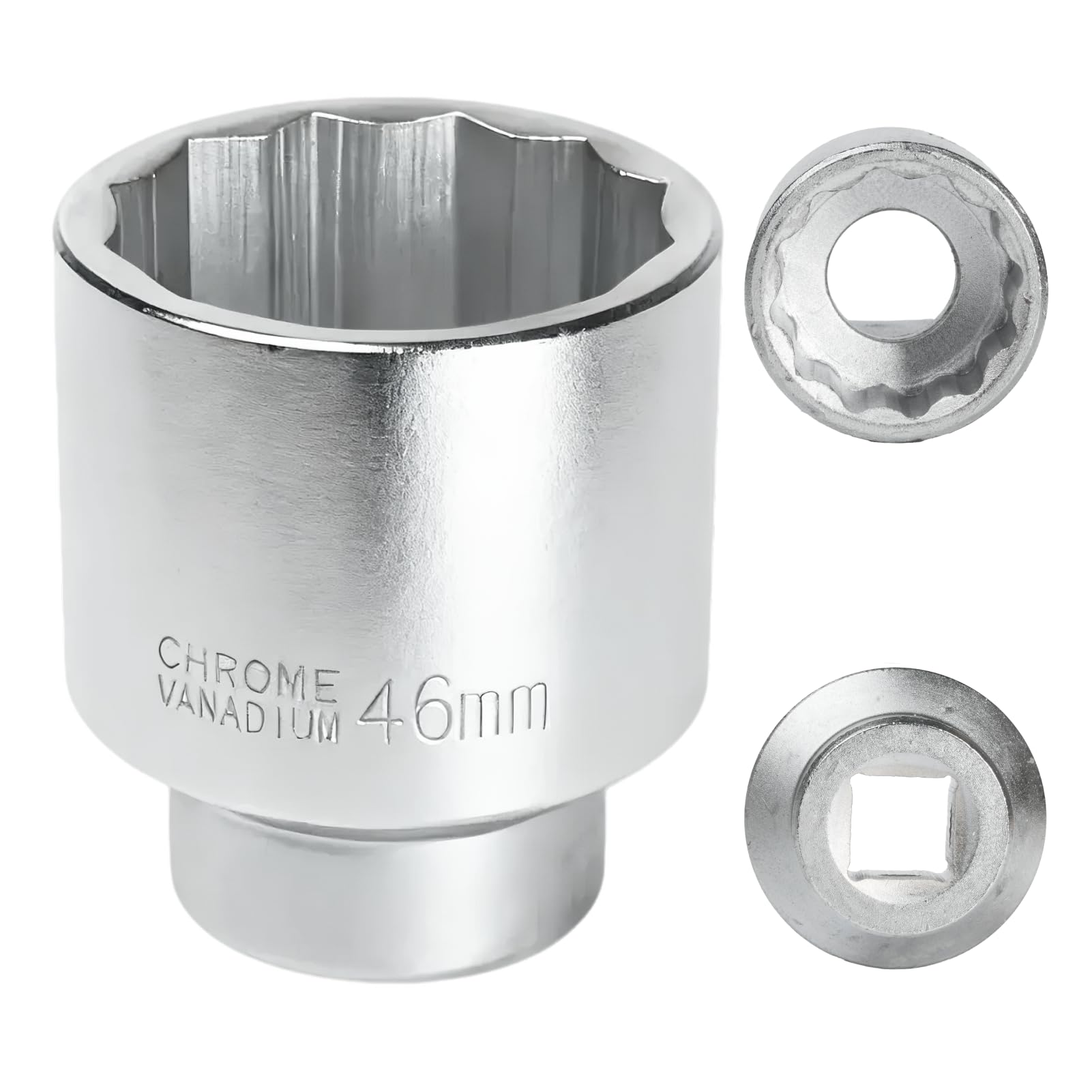 FortuneGlobe 46mm 3/4" 12-Point Socket for 3/4 Key 46mm CR-MO (Whtie) โ image 1