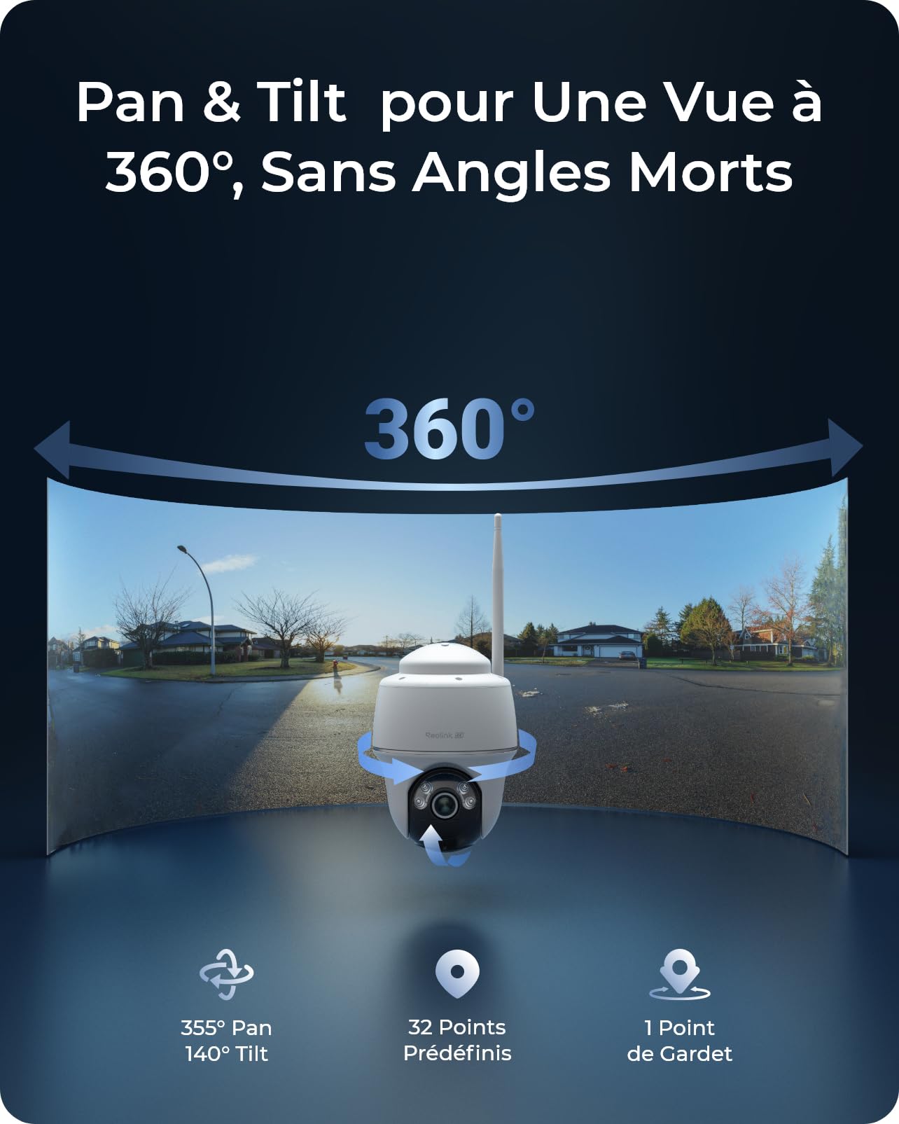 Reolink 4K Camera Exterieur sans Fil, Argus PT Ultra (Reconditionné)