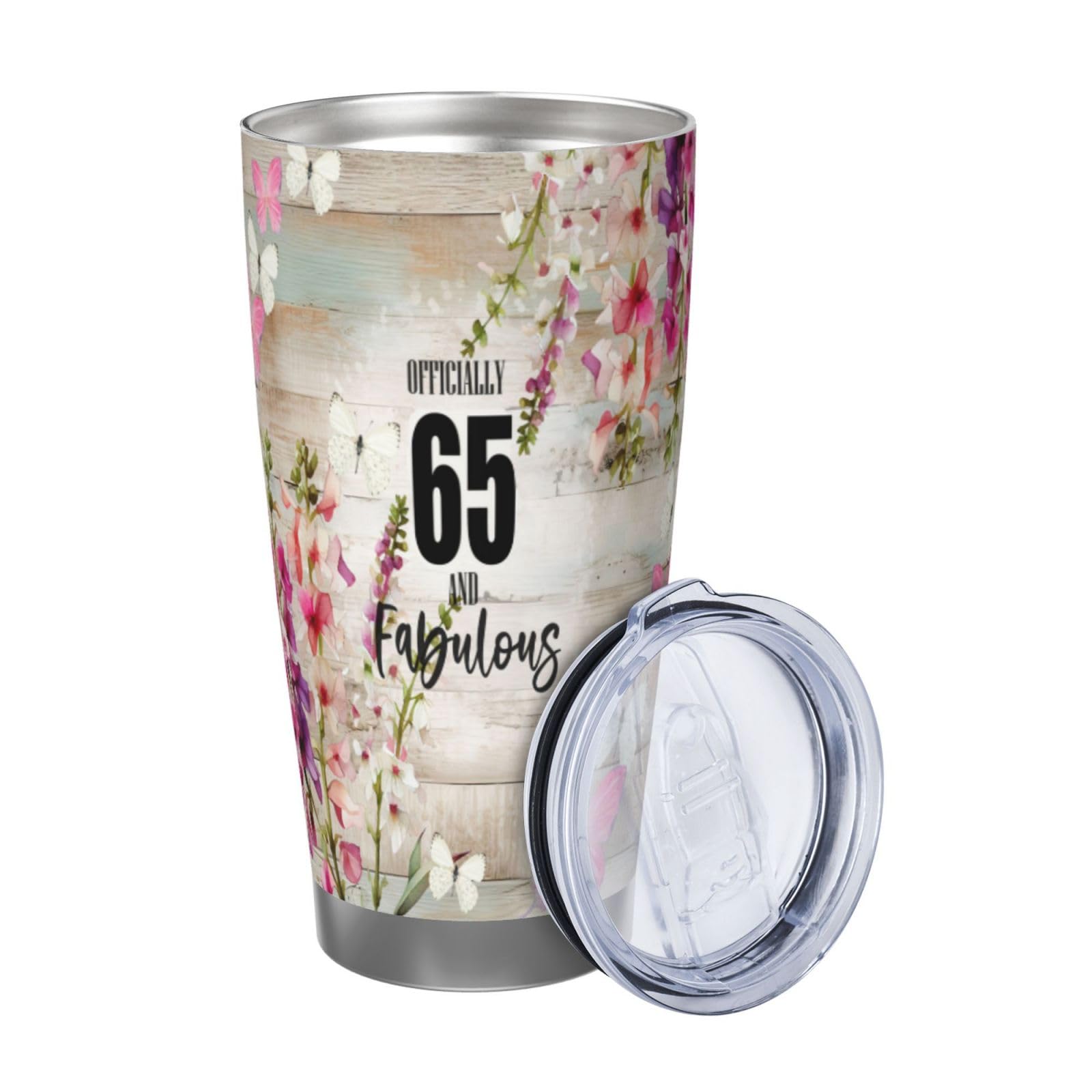 65th Birthday Gift For Women - 1959 Themed Insulated Stainless Steel Tumbler For Mom, Grandma (20oz) - View #3