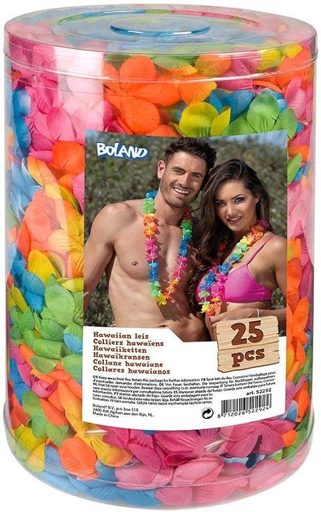 Boland 52292-25 collares de Hawai, Lei, Multicolor , color/modelo surtido