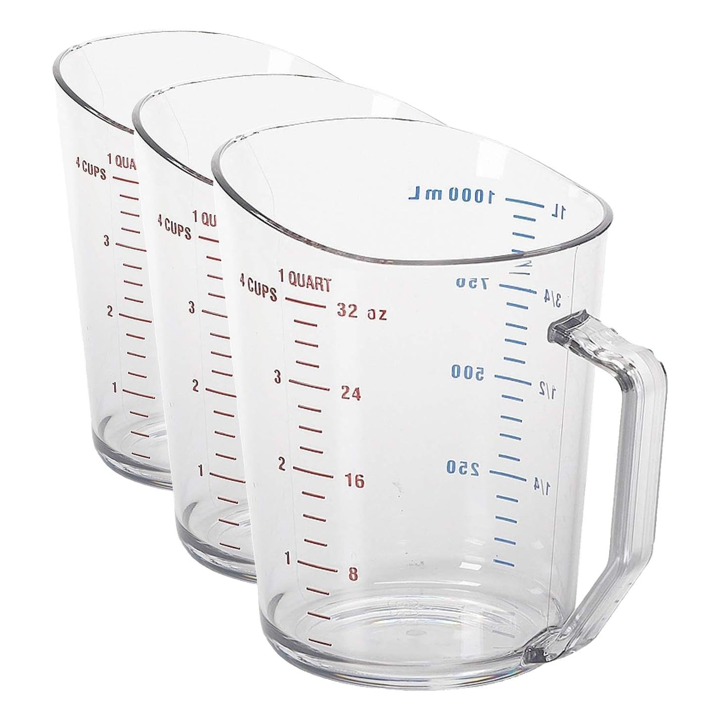 Cambro 1-Quart (Pack of 3) / Transparente / 1.0 quarts Cups