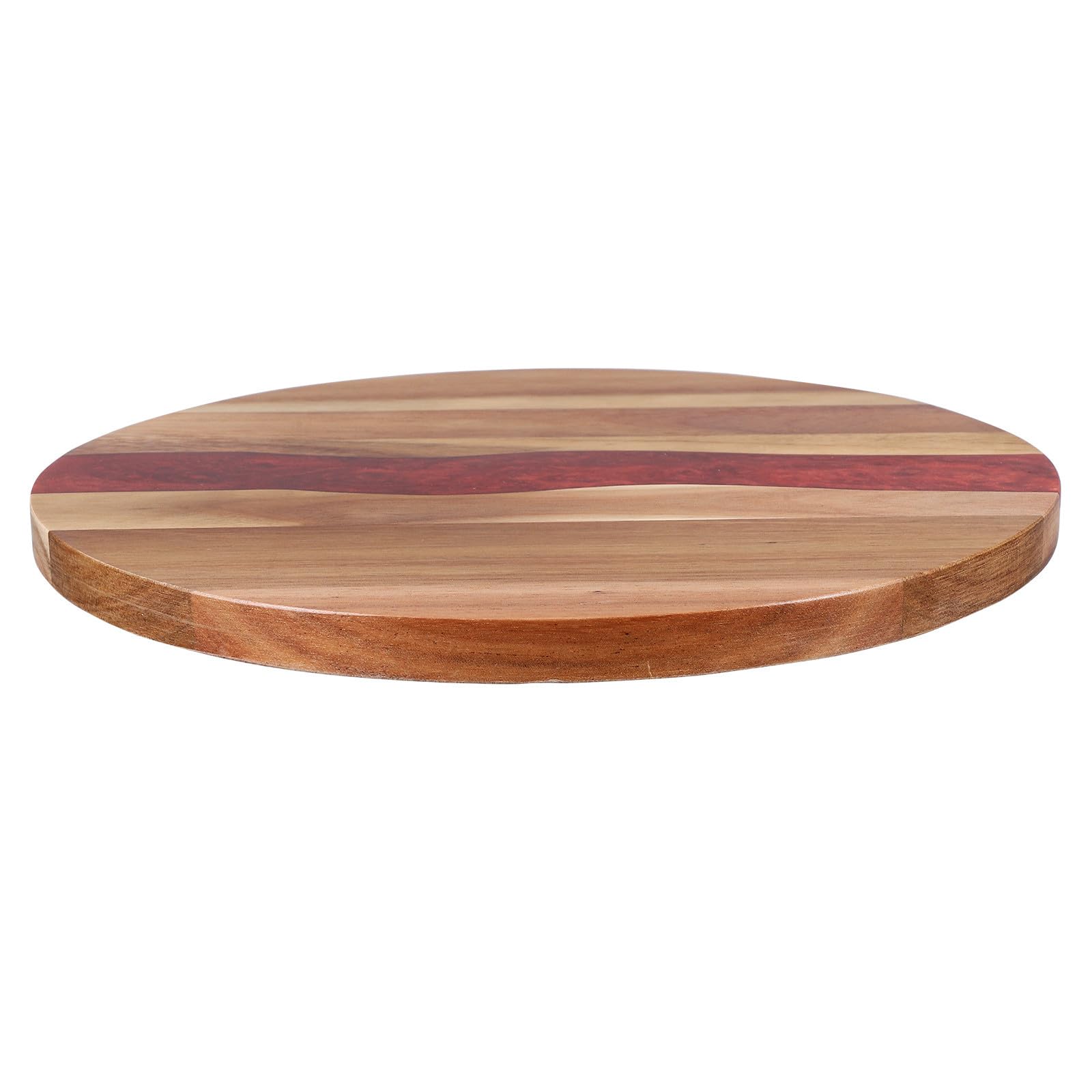 Tabla de cortar redonda de madera INOOMP para preparar y servir tus mejores carnes y panes