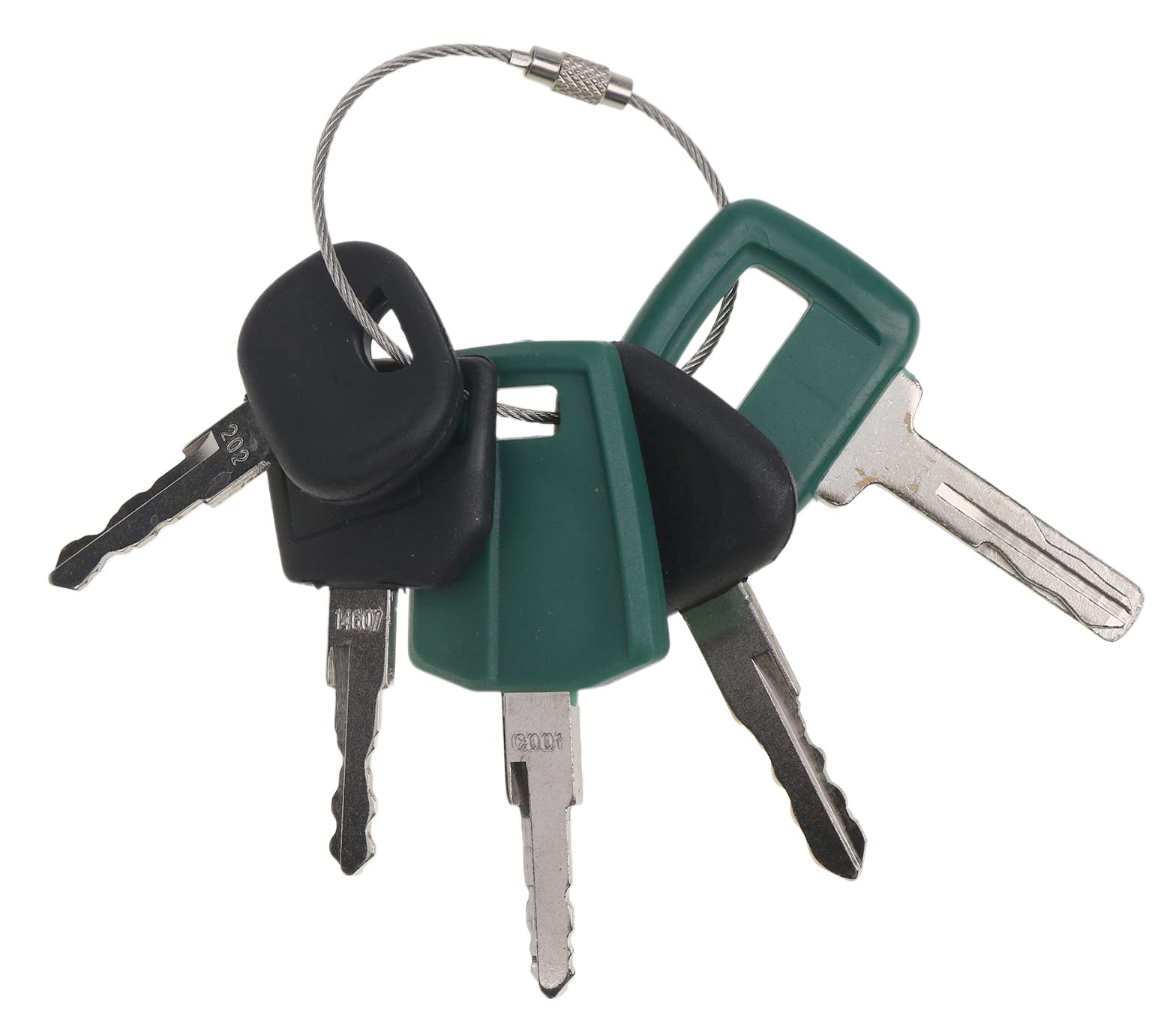 Solarhome 5 Heavy Equipment Ignition Keys/Heavy Equipment Key Set with Laser Cut Key for Volvo Excavator, Haul Trucks,Loader More