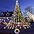 PUHONG Color Changing Christmas Lights,Outdoor Dipper Star String Lights,16.4Ft 320 LED Christmas Decoration [8 Modes & Waterproof] for Halloween Xmas New Year Holiday(Warm White & Multicolor)