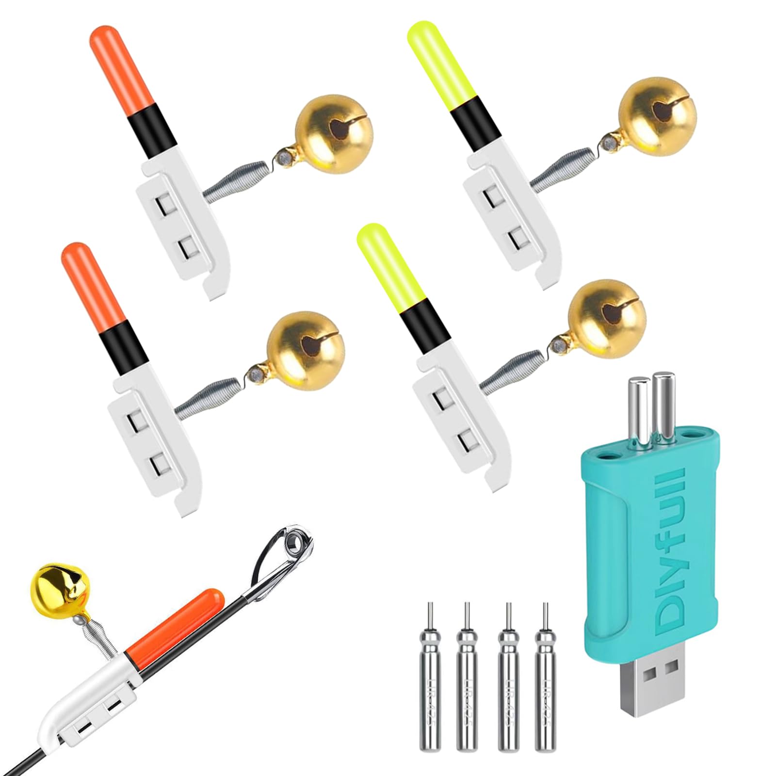 Lot De 3 Flotteurs De Pêche Électriques Lumineux, Lumière De Nuit