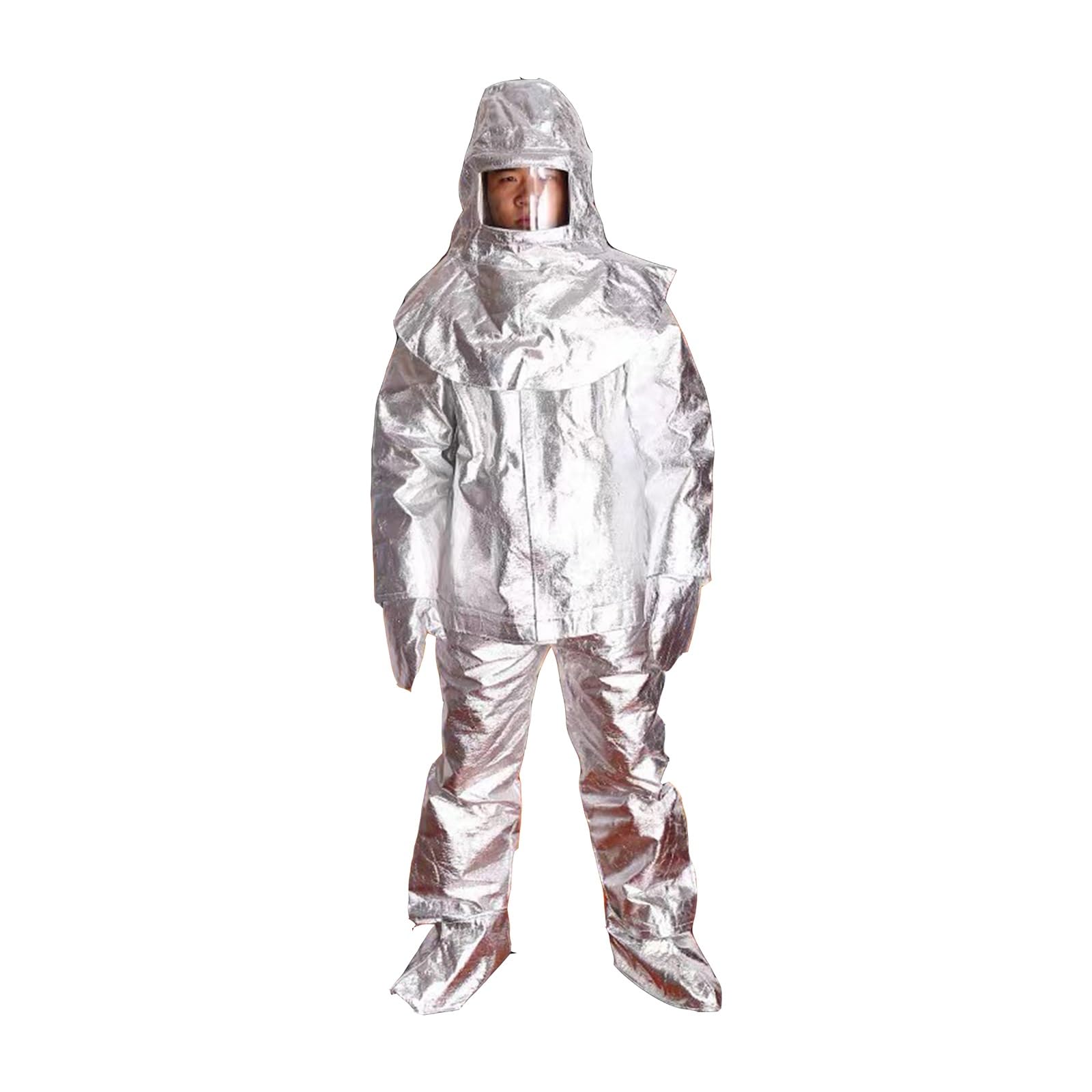 Hitzebeständiger Anzug Feuerfester Aluminisierter Schutzanzug Flammhemmender Anzug Gegen Wärmestrahlung 500-1000℃(1000degrees)