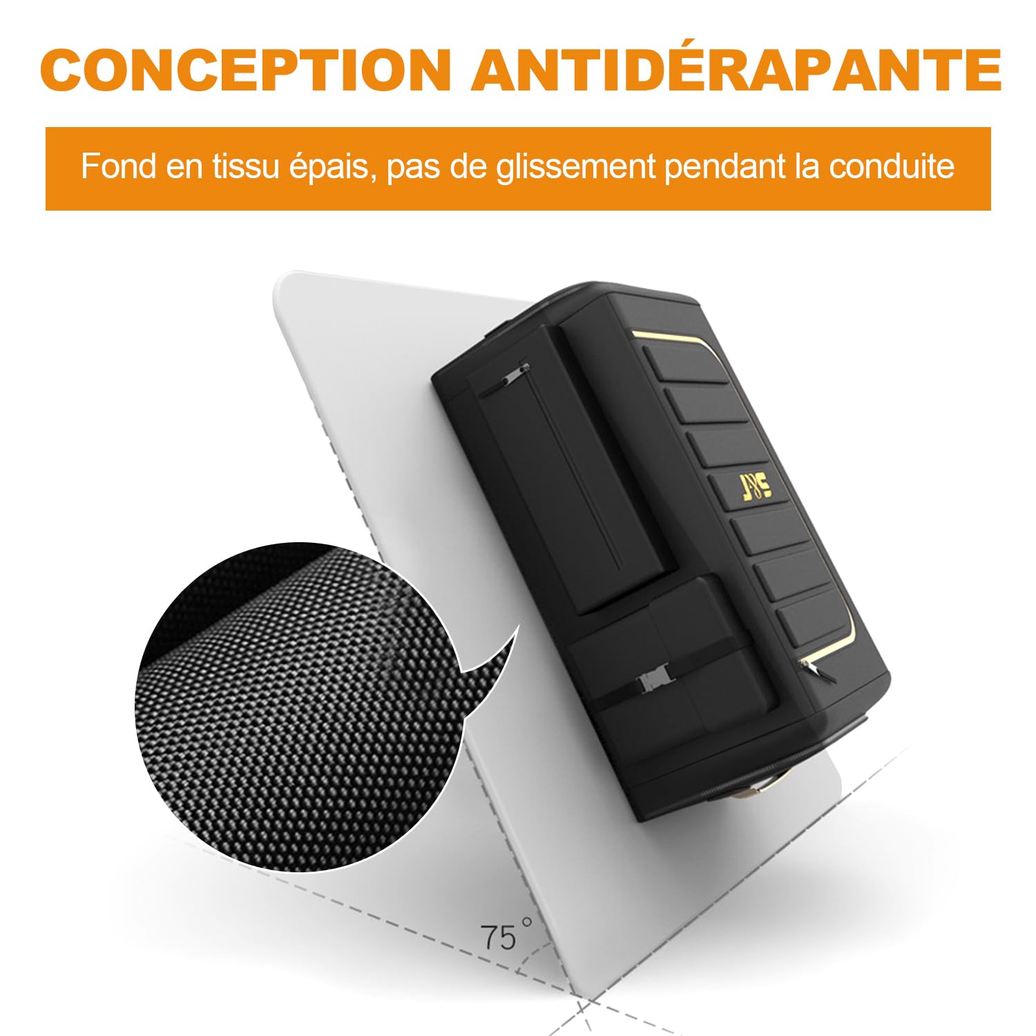 Ergocar Organisateur de Coffre de Voiture Sacs pour Coffre de Voiture en Oxford Sac 3 Fois la Taille Pliable Grande Capacité Organiseurs pour Auto/SUV/Camion (Noir, 70L avec Poches latérales)