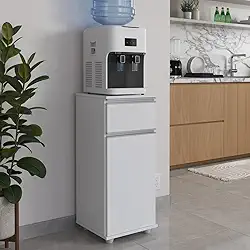 Armário Suporte Balcão com Gaveta para Bebedouro de Cozinha Branco