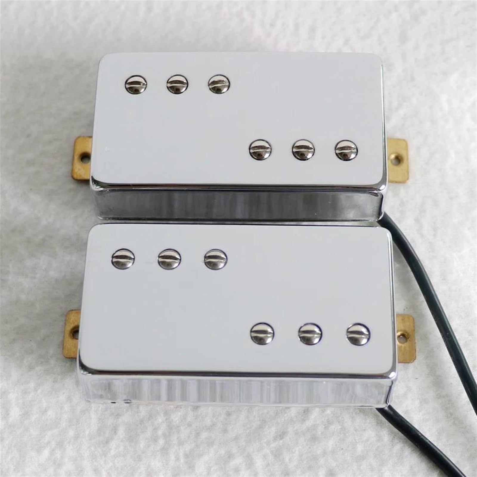 Przetworniki Do Gitary Elektrycznej Przetworniki gitarowe z chromowanym mosiądzem i magnesami ceramicznymi do 6-strunowych gitar elektrycznych