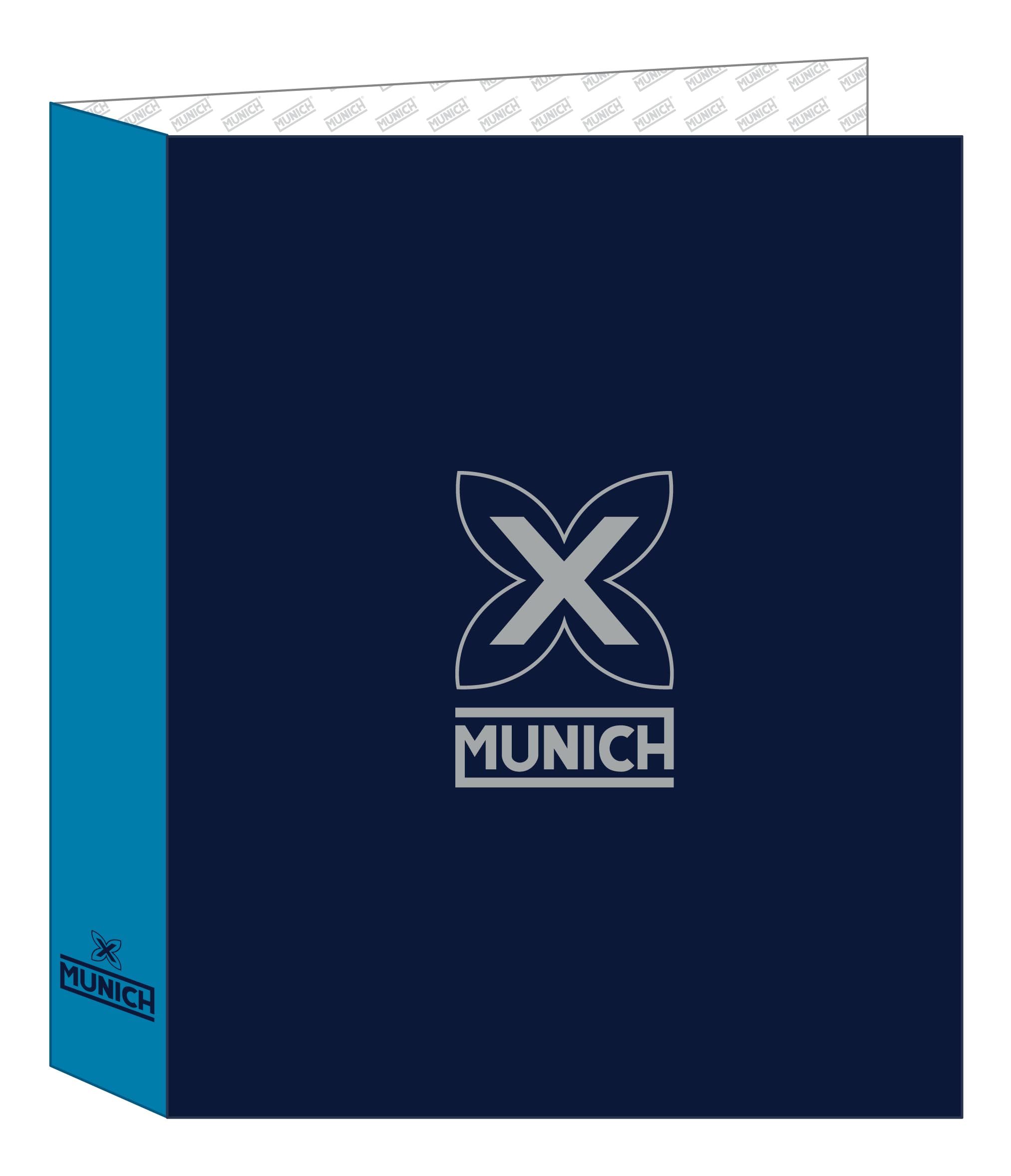 Safta -M657 Munich Nautic Folio Folder 4 Rings, Ideal for Children of Different Ages, Comfortable and Versatile, Quality and Resistance, 27 x 6 x 33 cm, Navy Blue, Standard (512474657), Navy,