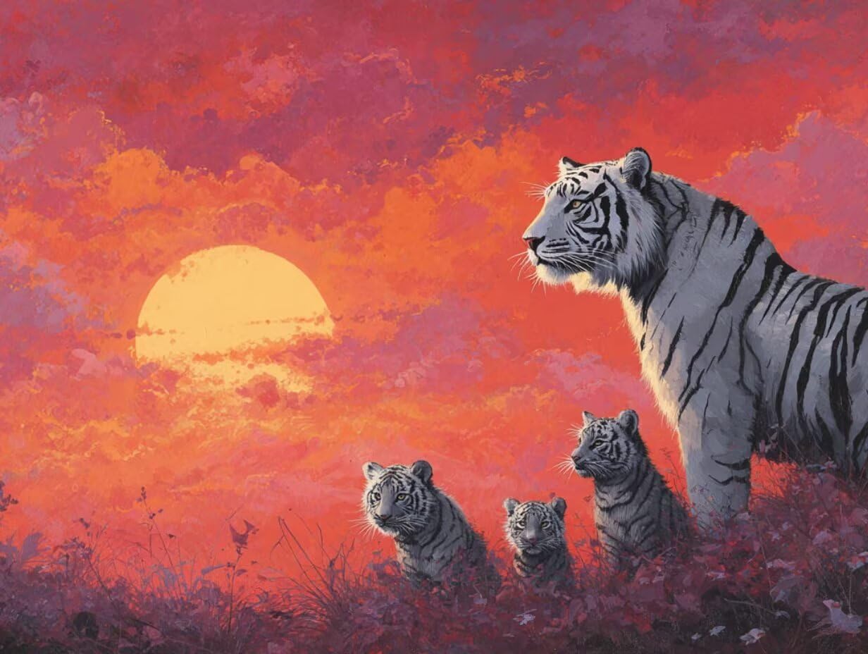 Tigre Tramonto, 3000 Pezzi Puzzle Classici, per Adulti YHPGL6-523
