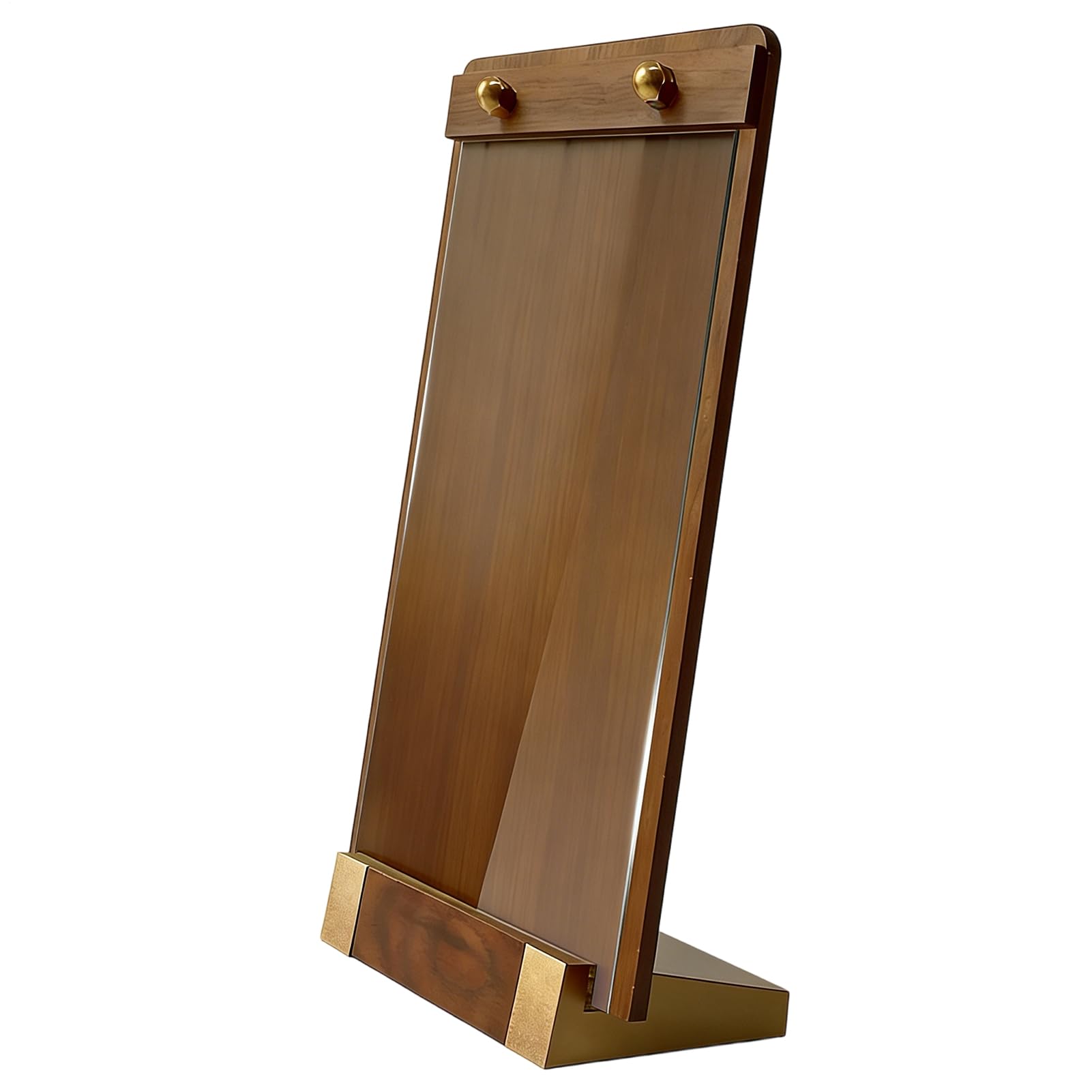 Generisch Support de table pour panneaux, 21,6 x 27,9 cm, version verticale claire, support d'affichage pour papier avec de base en bois - Pour affiches, , brochures, code QR, publicité