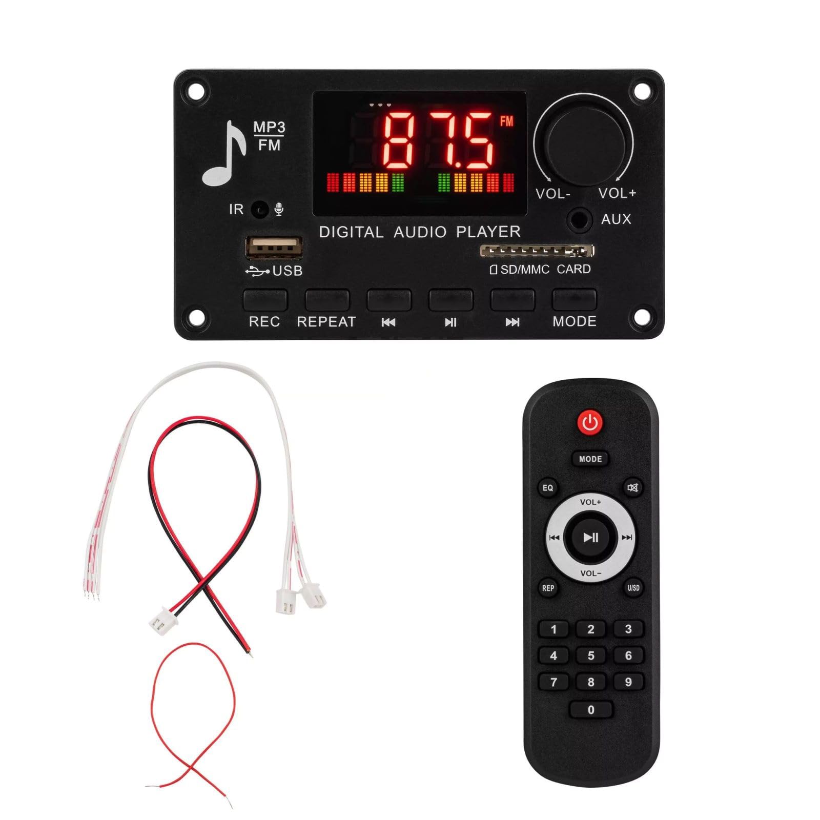 2 x 40W Bluetooth Amplifier Decoder Board 7V-25V AMP Board Audio Power Amplifier Module Accessory