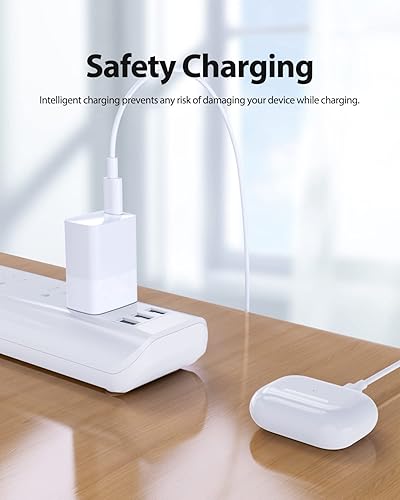 Miniatura 5 de PD 20 W para Apple MFi certificado Cargador rápido para AirPods Pro 1 2 3 Gen 123 para AirPods Max 1 generación y cable de carga de 66 pies para