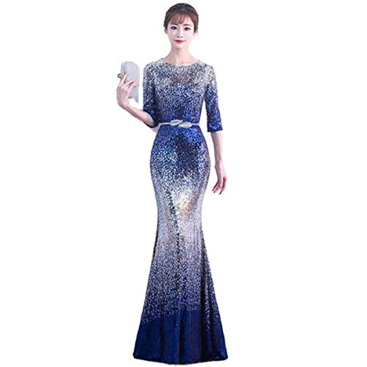 MaxDressEvening Dress 2019 New Star Dress Banquet Long Noble Elegant Moderator Female Elegant Atmosphere
