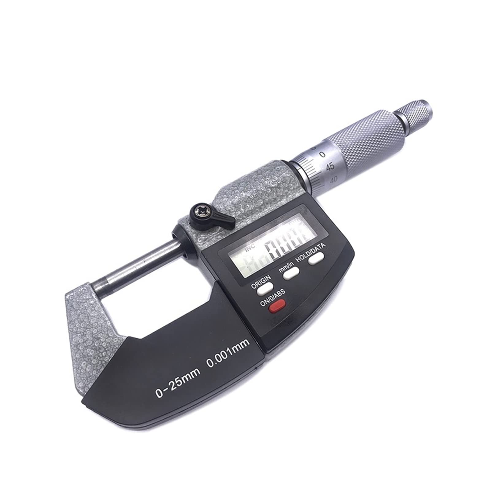 0.001mm Micrómetros electrónicos electrónicos 0-25mm Micrómetro digital Calibrador Medidor Micrómetro Micrómetro Carburo Tip Herramienta de medición