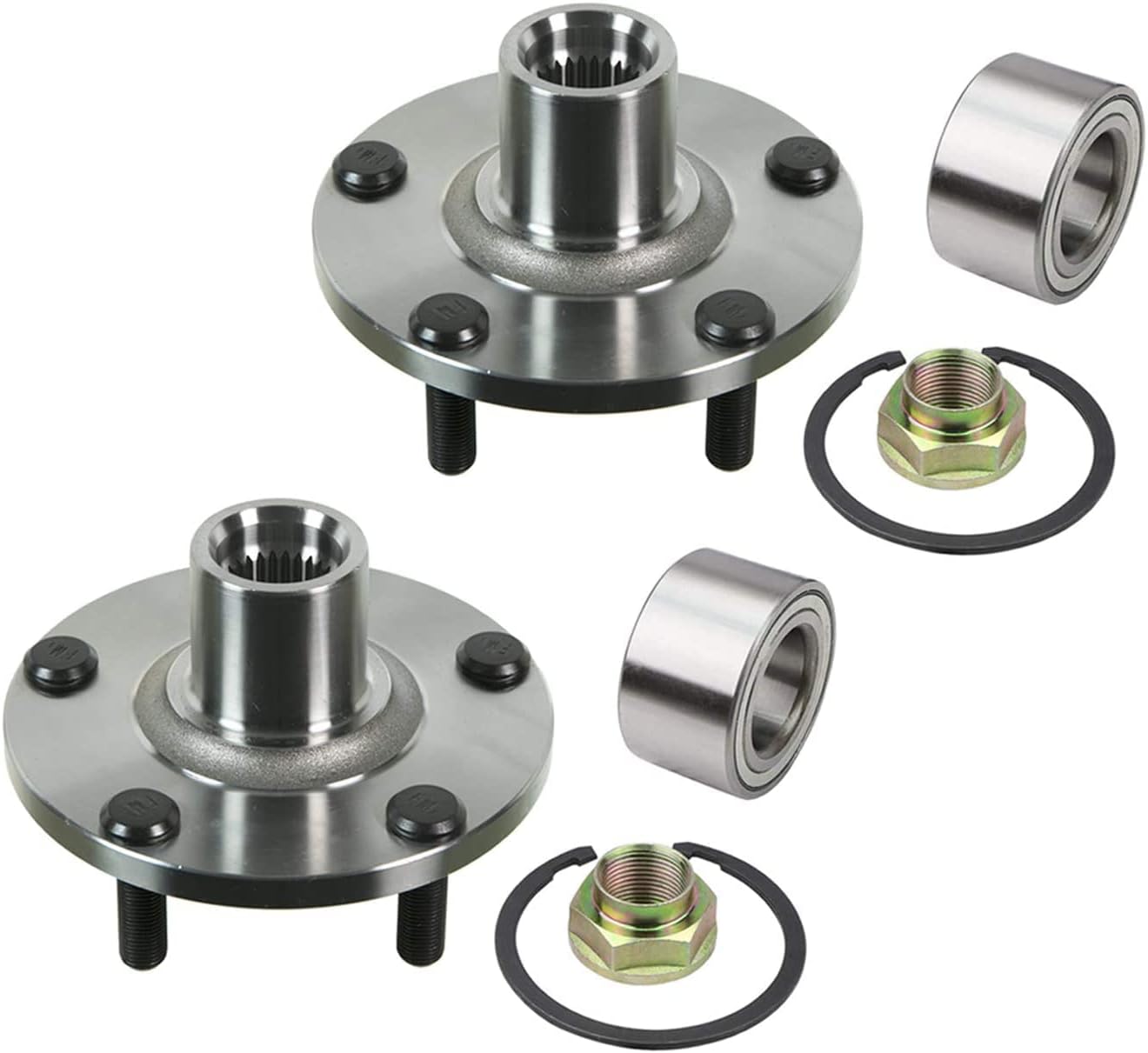 Pair 2 Front Wheel Hub & Bearing Repair Kit for 2002 2003 2004 2005 2006 Nissan Altima L4 2.5L Models