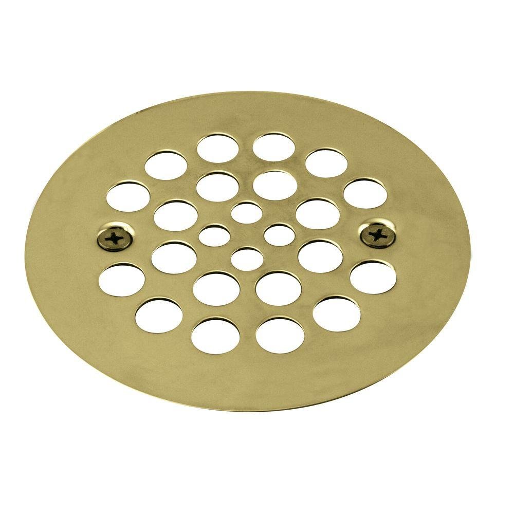 Westbrass D3193-03 Plastic Oddities Style 4-1/4-Inch OD Brass Shower Strainer Grid with Screws